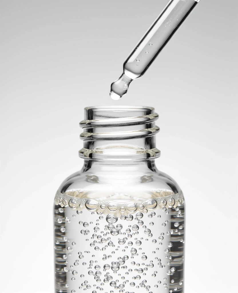 Hyaluronic acid serum bottle